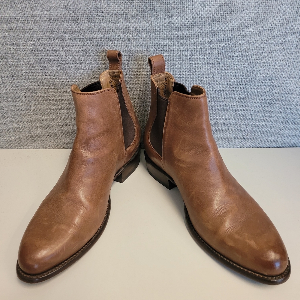 TECOVAS The Chance Brandy leather Bovine Chelsea Western Cowboy BOOTS 9.5D